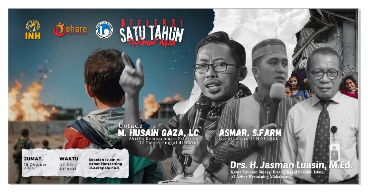 Edukasi kepalestinaan Oleh Ustadz M. Husain Gaza, Lc di Sekolah Islam Al Azhar Hertasning Makassar