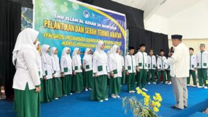 PELANTIKAN DAN SERAH TERIMA JABATAN  PENGURUS OSIS (ORGANISASI SISWA INTRA SEKOLAH) DAN MPK (MAJELIS PERWAKILAN KELAS)