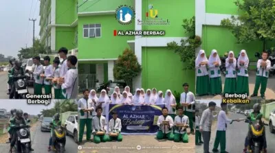 Al Azhar Berbagi, SMP Islam Al Azhar 24 Makassar Tanamkan Kepedulian Sosial kepada Murid