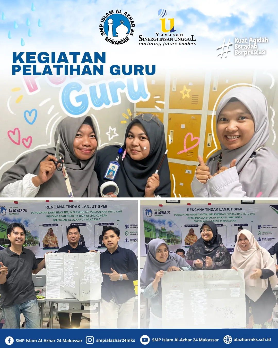 Tingkatkan Mutu Pendidikan, Guru SMP Islam Al Azhar 24 Makassar Ikuti Pelatihan Penguatan Kapasitas dan SPMI