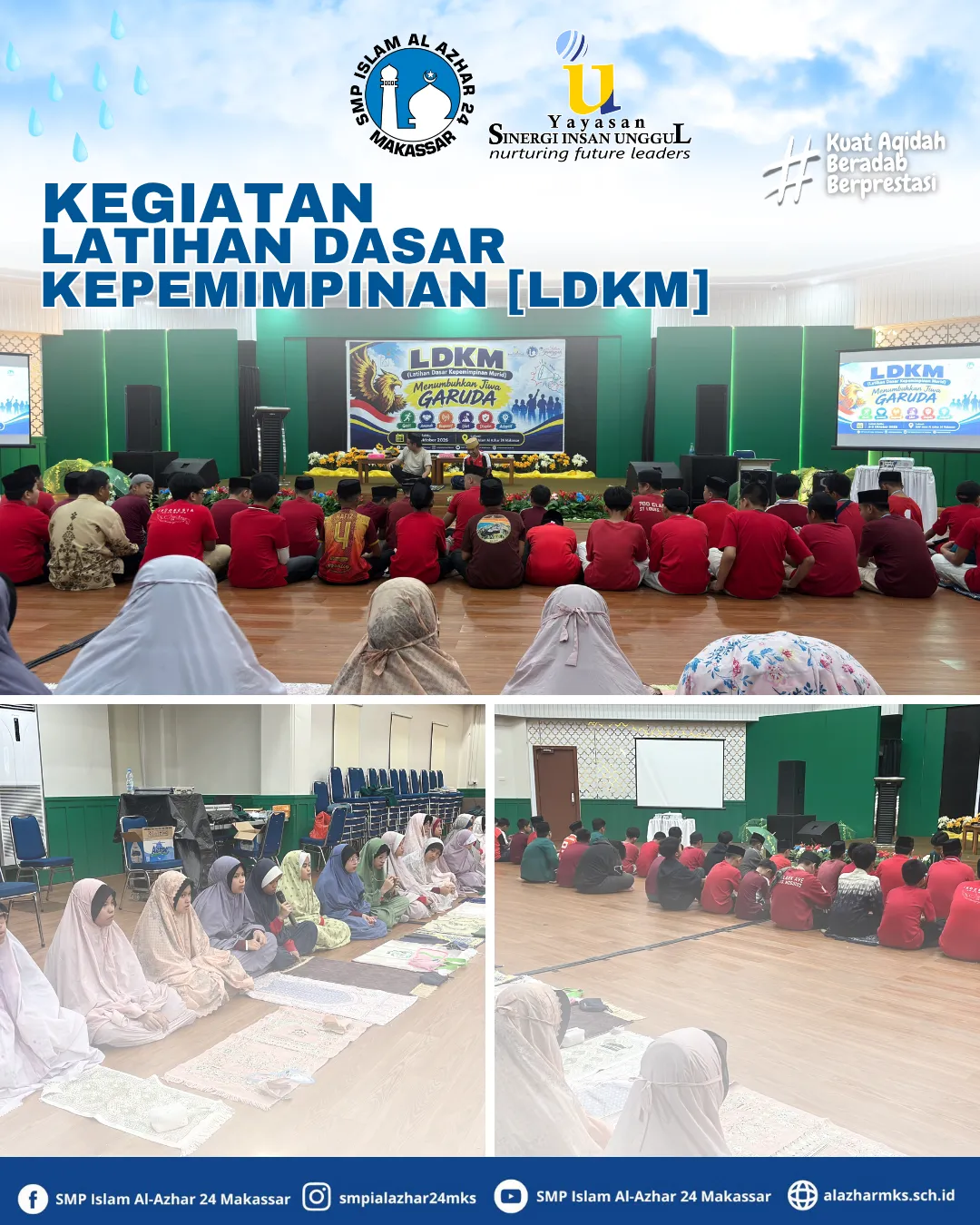Tumbuhkan Jiwa Kepemimpinan Berakhlak, SMP Islam Al Azhar 24 Makassar Gelar LDKM
